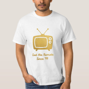 T-shirt Télévision Rétro - Une Ligne Minimaliste Sans Fin 