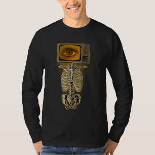 T-shirt Télévision squelette Weirdcore Cosplay radiologie