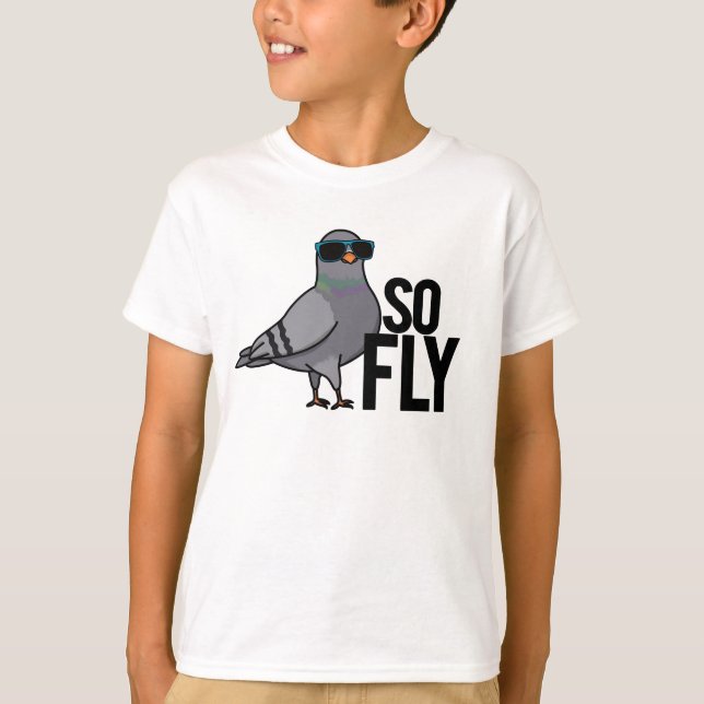 T-shirt Tellement Fly Drôle Cool Pigeon Pun (Devant)