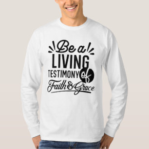 T-shirt Témoignage Vivant Citation Biblique Motivation Chr