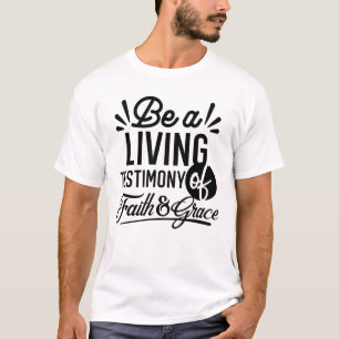T-shirt Témoignage Vivant Citation Biblique Motivation Chr