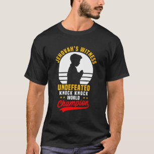 T-shirt Témoin De L'Éternel Frappe Frappe Blague Champion