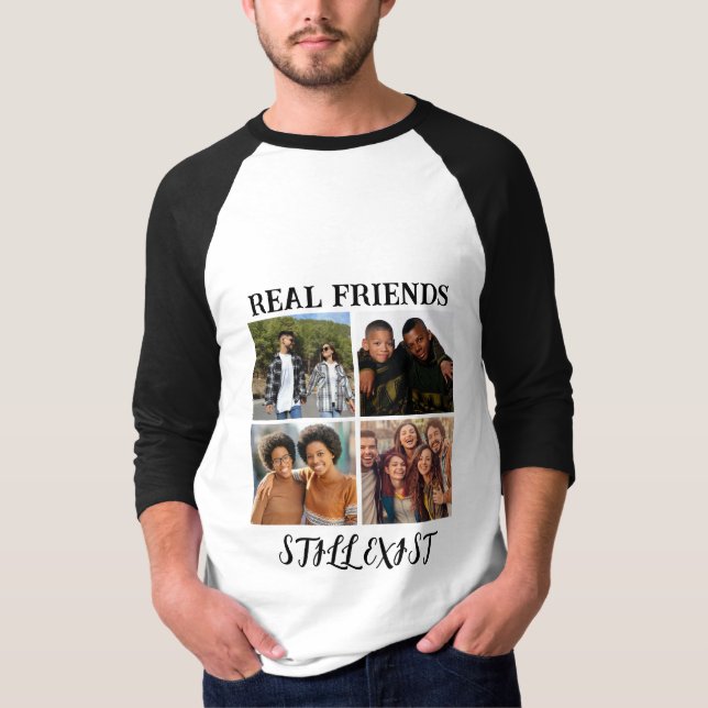 T-shirt Température photo personnalisée "Les vrais amis ex (Devant)