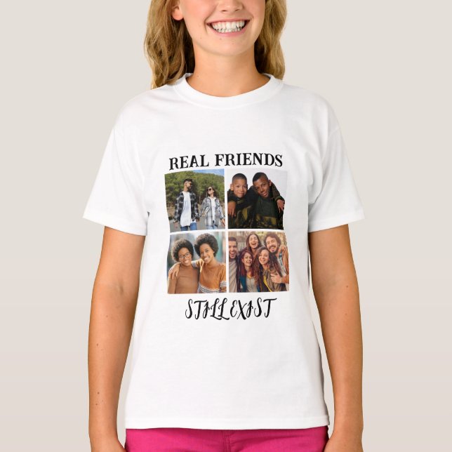 T-shirt Température photo personnalisée "Les vrais amis ex (Devant)