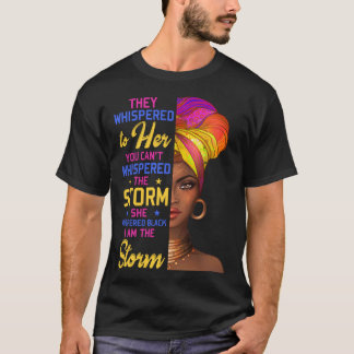 T-shirt Tempête Black Woman Histoire Mois Africain Afro L