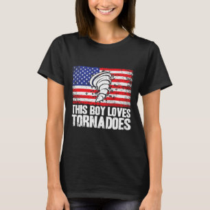 T-shirt Tempête Chaser ouragan Météorologie Ce garçon aime