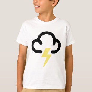 T-shirt Tempête de foudre : rétro symbole de prévisions