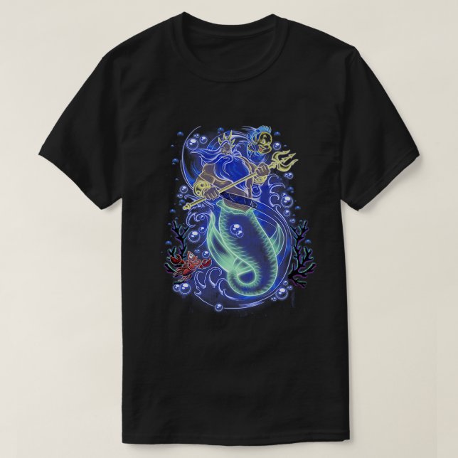 T-shirt Tempête de la mer du roi Triton (Design devant)