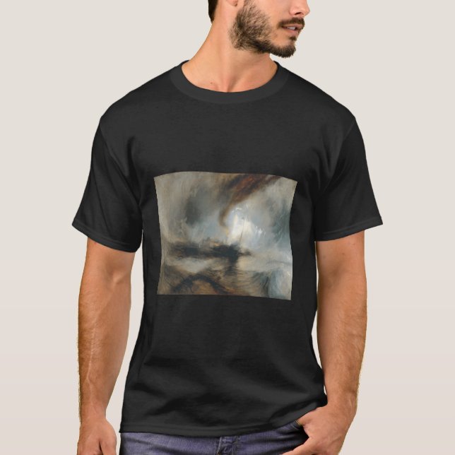 T-shirt Tempête De Neige - Bateau À Vapeur Au Large De La  (Devant)