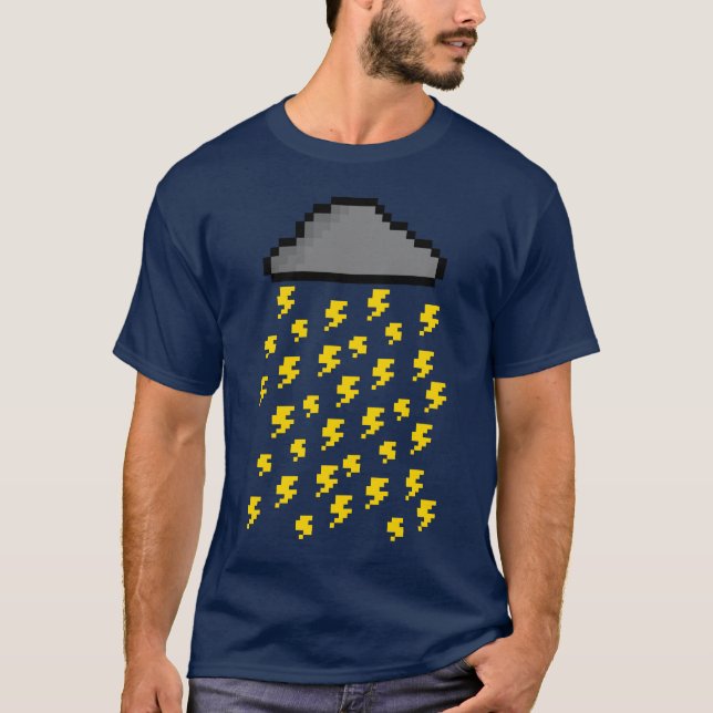 T-shirt Tempête de pixel (grande) (Devant)