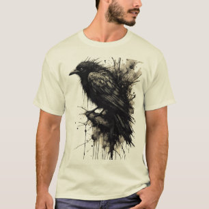 T-shirt Tempête d'encre Corbeau Silence avant le cri