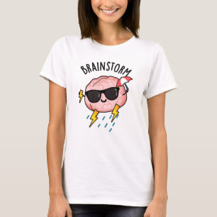 T-shirt Tempête du cerveau drôle Plume météorologique