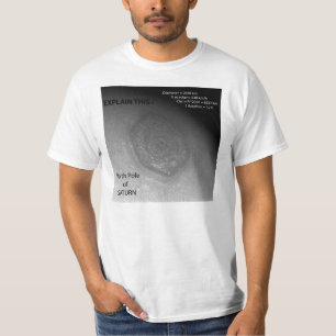 T-shirt "Tempête" hexagonale, le Pôle Nord de Saturn -