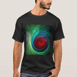 T-shirt Tempête rouge Floral Art moderne Abstrait Motif co