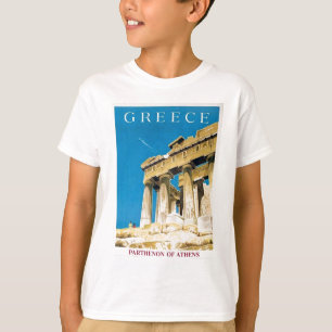 T-shirt Temple de parthenon d'Athènes Grèce de Vintage