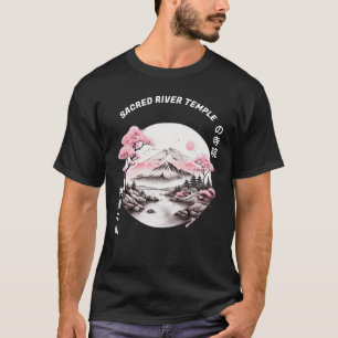 T-shirt Temple sacré sur une rivière bénie Paysage