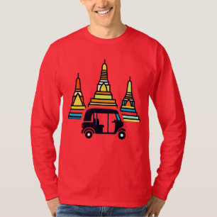 T-shirt Temples thaïlandais et tuk tuks