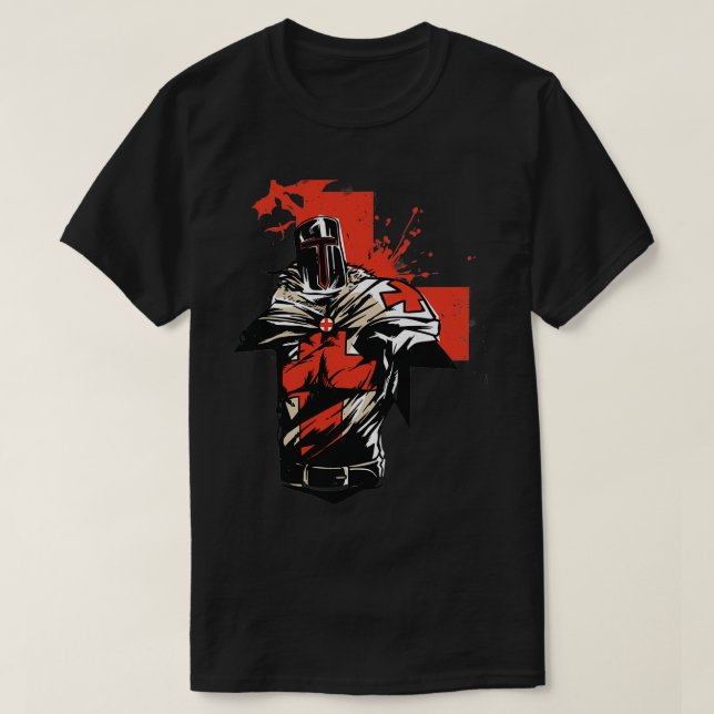 T-shirt Templier de Chevalier Saint (Design devant)