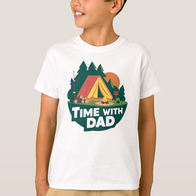 T-shirt Temps avec papa - Fête des pères (Devant)