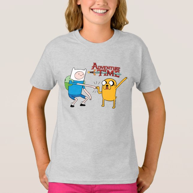 T-shirt Temps d'aventure | Finn & Jake Fist Bump (Devant)
