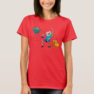 T-shirt Temps d'aventure Finn & Jake Jouer avec BMO