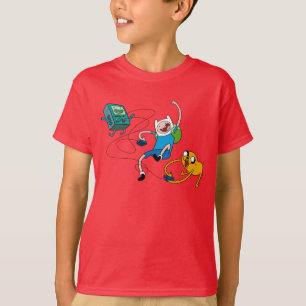T-shirt Temps d'aventure Finn & Jake Jouer avec BMO