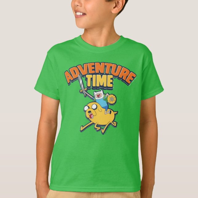 T-shirt Temps d'aventure | Finn Riding Jake (Devant)