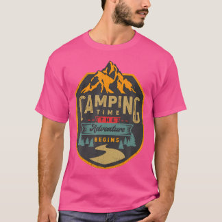 T-shirt Temps de camping L'aventure commence Camper