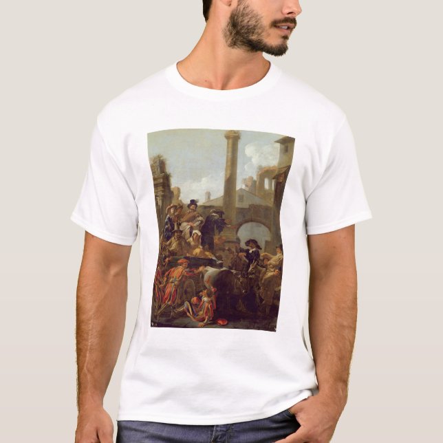 T-shirt Temps de carnaval à Rome, 1653 (huile sur la (Devant)