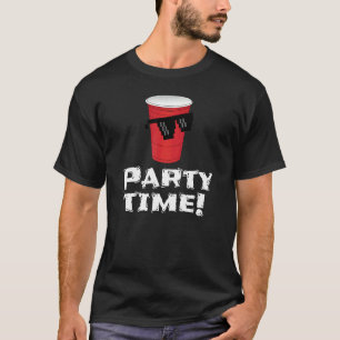 T-shirt Temps de fête Coupe Rouge Plastique Lunettes de so