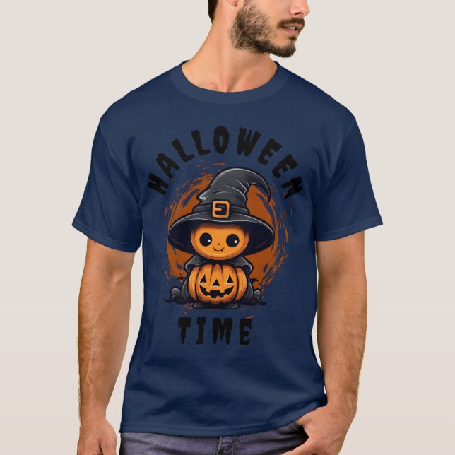 T-shirt Temps de la famille Halloween (Devant)