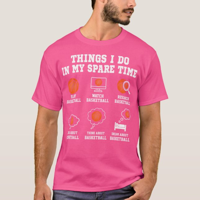 T-shirt Temps de plaisir de basket-ball (Devant)