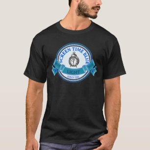 T-SHIRT TEMPS D'ÉCRAN CLAIR BLEU