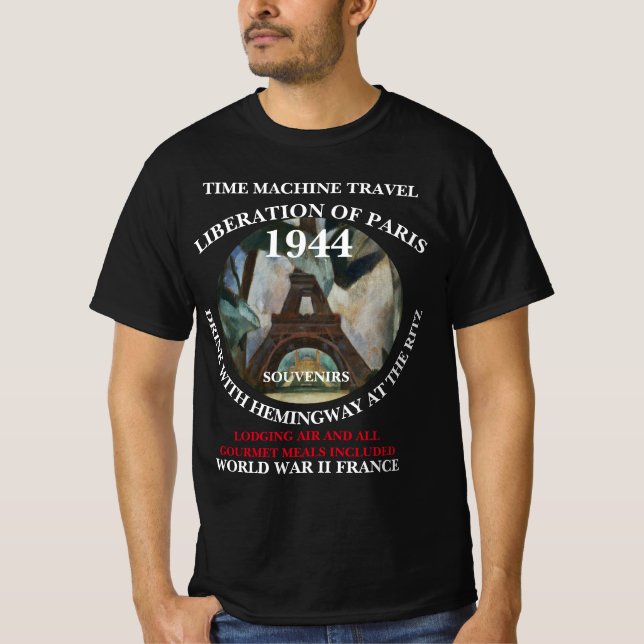 T-SHIRT TEMPS MACHINE VOYAGE LIBÉRATION DE PARIS BOISSON (Devant)