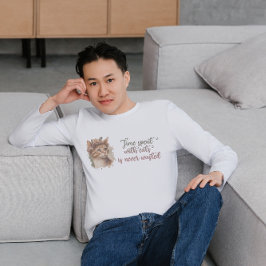 T-shirt Temps passé avec chats mignon Chat Aquarelle Desig