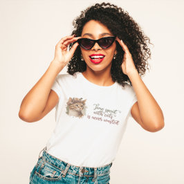 T-shirt Temps passé avec chats mignon Chat Aquarelle Desig