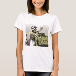T-shirt Temps victorien de thé avec le cru de thé de Kitty