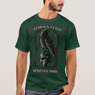 T-shirt Tempus Fugit Memento Mori Latin Phrase Cadeau