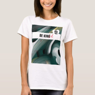 T-shirt tendance Art Abstrait noir blanc vert