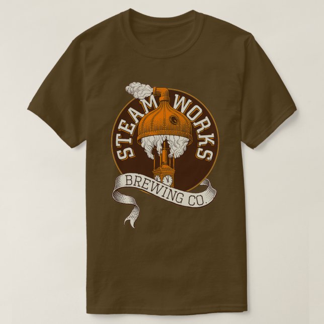 T-shirt Tendance Brasserie Steamworks classique (Design devant)