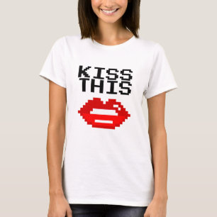 T-shirt tendance Kiss This Red Lips pour femmes
