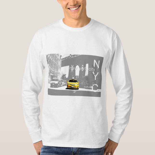 T-shirt Tendance New York City Nyc Yellow Taxi Brooklyn (Devant)