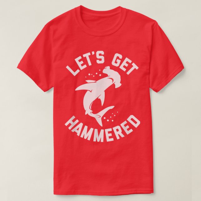 T-shirt Tendance Se Faire Marteler Humour De Requin  (Design devant)