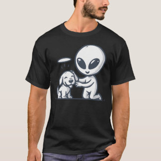 T-shirt Tendance Ufo Chemise Rétro Aliens amis Graphic Tee