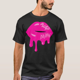 T-shirt Tendance WAP Wet Juicy Lips Adulte Hip hop Rap Cad