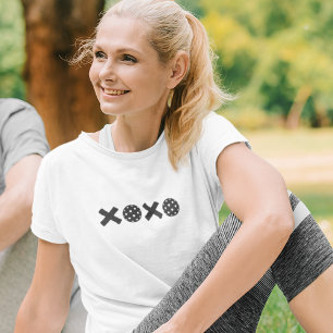 T-shirt Tendance XOXO Pickleball Hugs & Kisses