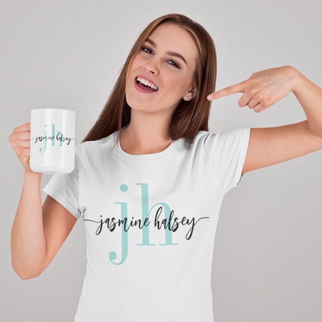 T-shirt Tendances simples Nom et initiales (Créateur téléchargé)