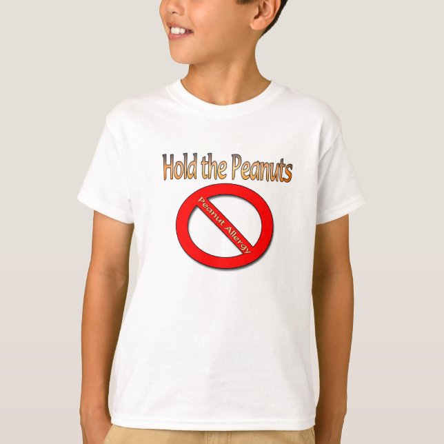 T-shirt Tenez la chemise d'allergie d'arachide d'arachides (Devant)