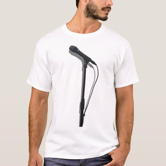 T-shirt Tenez la chemise de microphone (Devant)