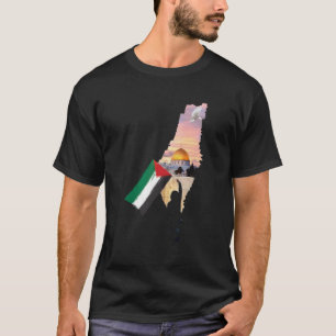 T-shirt Tenez La Palestine Drapeau Palestiniens Carte Le C